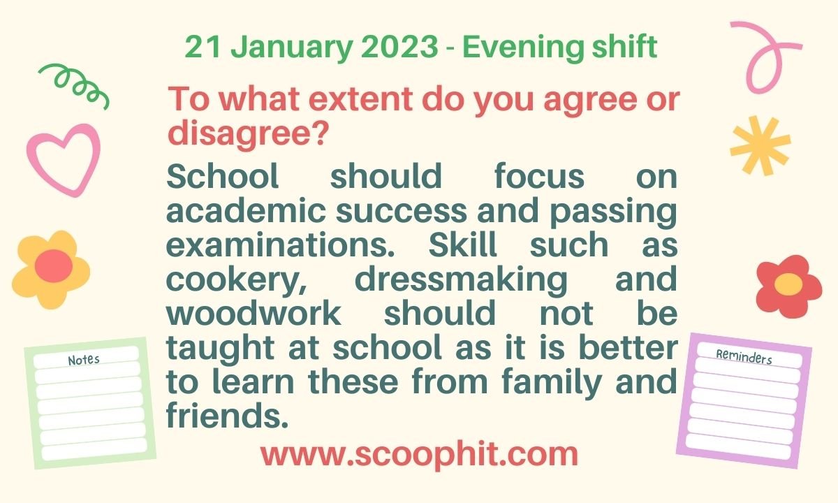 21 January 2023 IELTS writing task 2 - evening shift