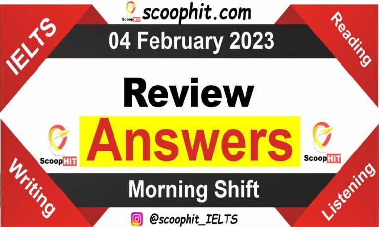 04 Feb 2023 IELTS exam review