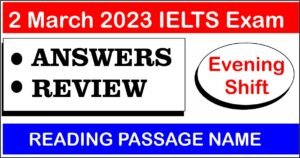 2 March 2023 IELTS exam