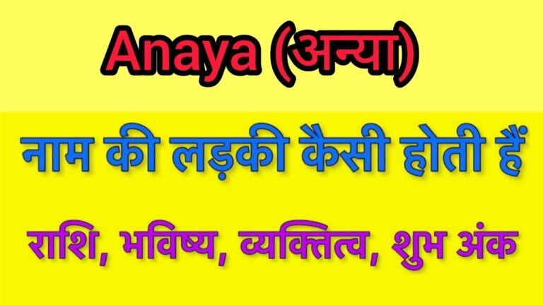 Anaya Name Meaning in Hindi