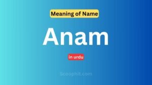 Anam Name Meaning in Urdu