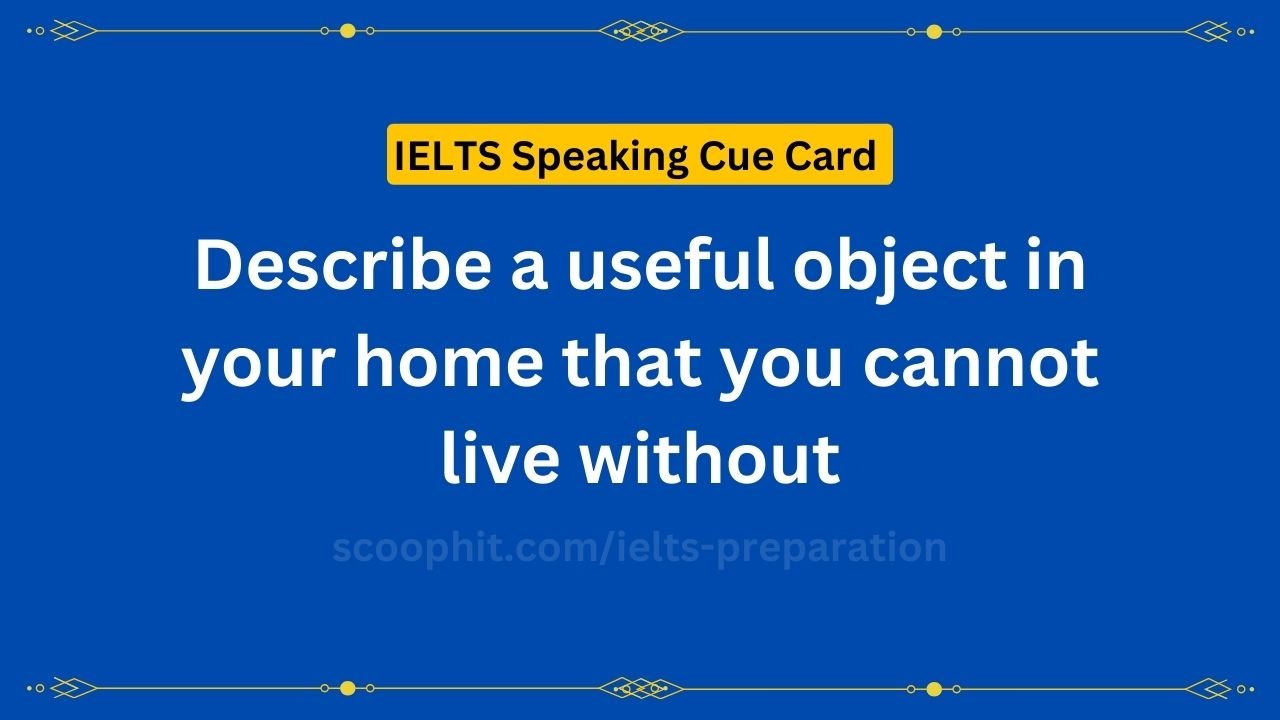 Describe a useful object in your home that you cannot live without