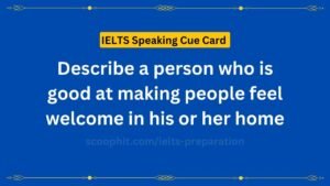 Describe a person who is good at making people feel welcome in his or her home